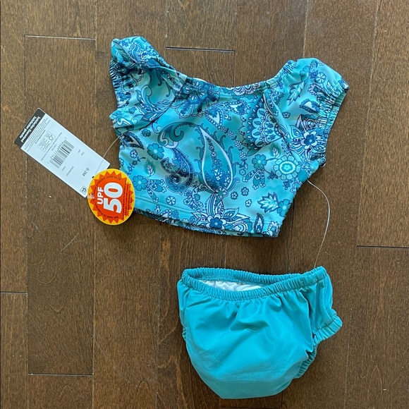 George Blue Floral Diaper Cover Set 3-6 months - Picture 2 of 3